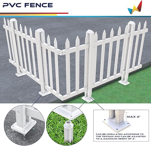 Miniatura 3 de Windscreen4less 1 juego de paneles de valla de vinilo para exteriores de 92 pulgadas de ancho x 24 pulgadas de alto, barrera de PVC decorativa para