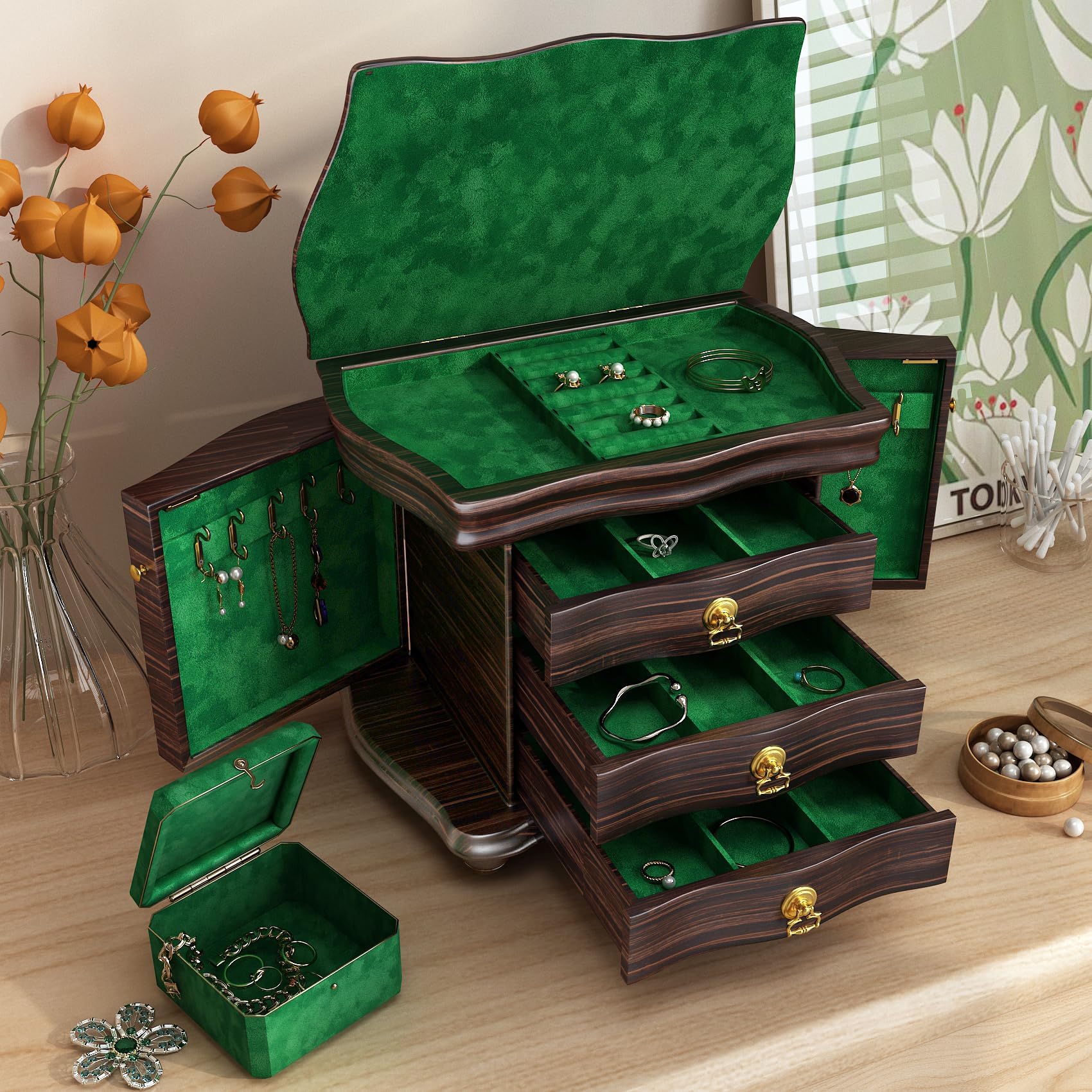 velvet dresser drawer liner Amazon.com - Decotalk Green Felt Drawer Liner