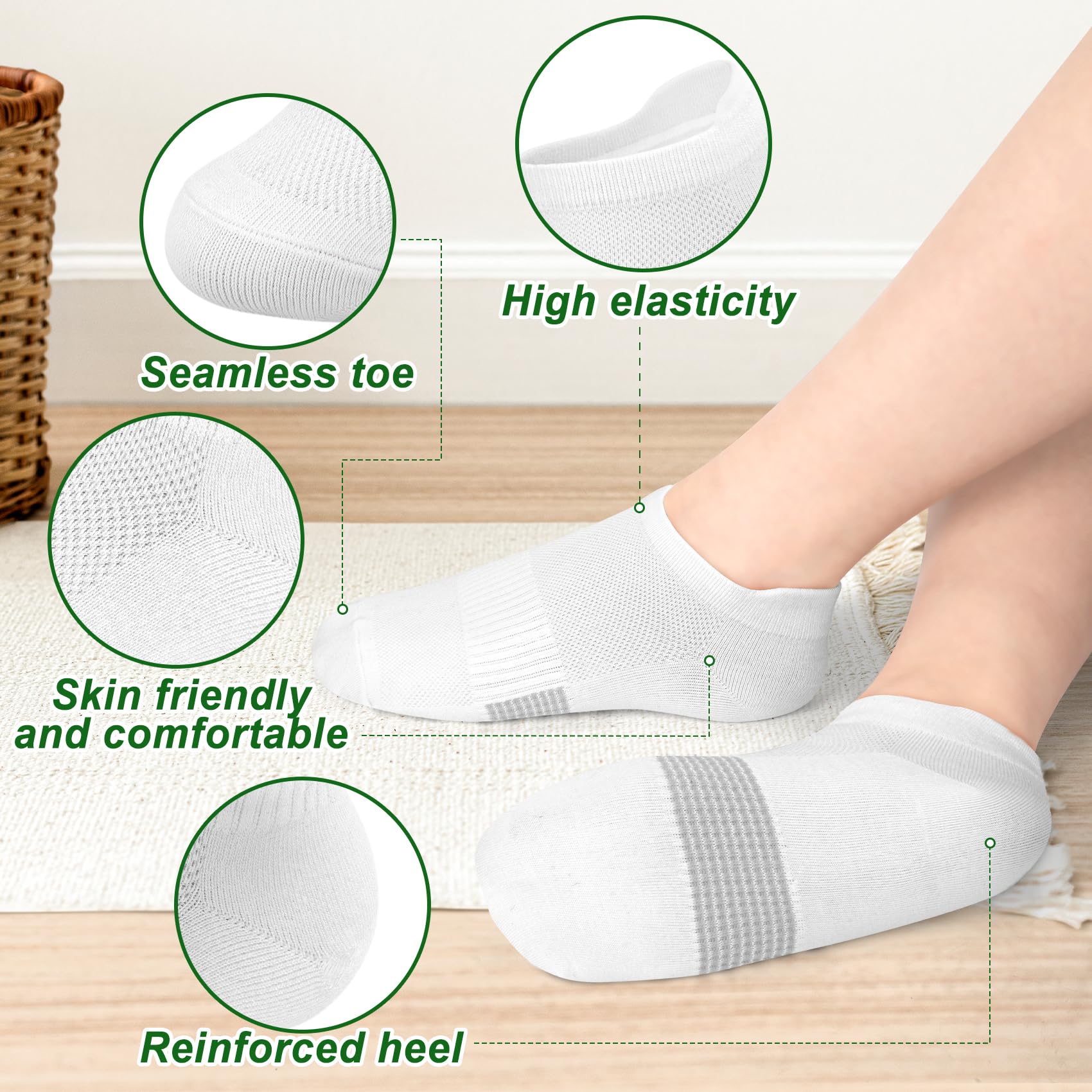 Wostock women socks black 6colors pairs