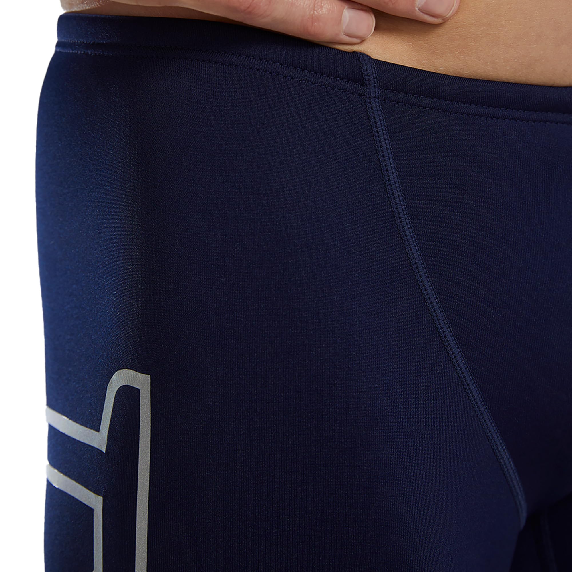 TYR Durafast Elite Solid Jammer Męskie kąpielówki, kolor granatowy/logo, rozmiar 42