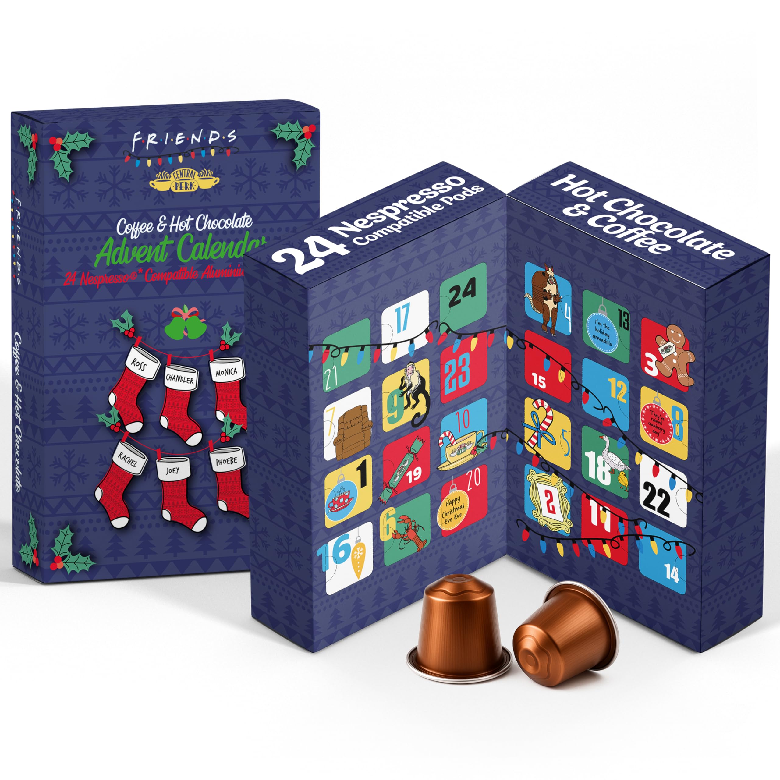 Nespresso Friends Calendario de Adviento Café Original Navidad 24 Cápsulas Compatible