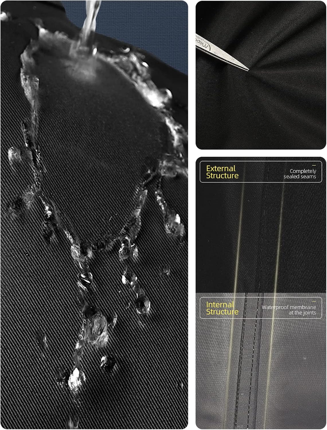 iCreek Raincoat Waterproof Long Rain Jacket Lightweight Rainwear Reflective with Packable Hood for Men Women Adults