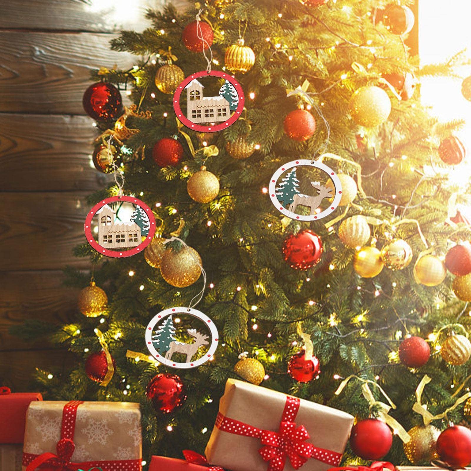 Abonda Weihnachtsbaum Hängender Anhänger – 2022 Weihnachtsdekorationen Weihnachtsmann Rentier Zubehör, Weihnachtsschmuck Winter Urlaub Festival Party Zubehör | Weihnachtsmann Rentier Zubehör, Weihnachtsschmuck Winter Urlaub Festival Party Zubehör