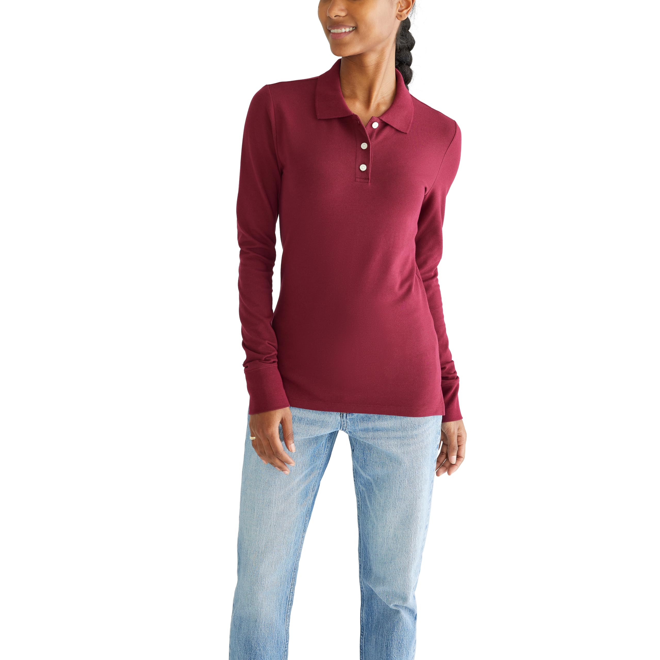 

                                                    Aeropostale Women's Aero Uniform Polo Long Sleeve