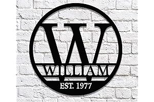 Personalized Metal Monogram EST. Sign. Custom Front Door Family Sign. Yard Decor.