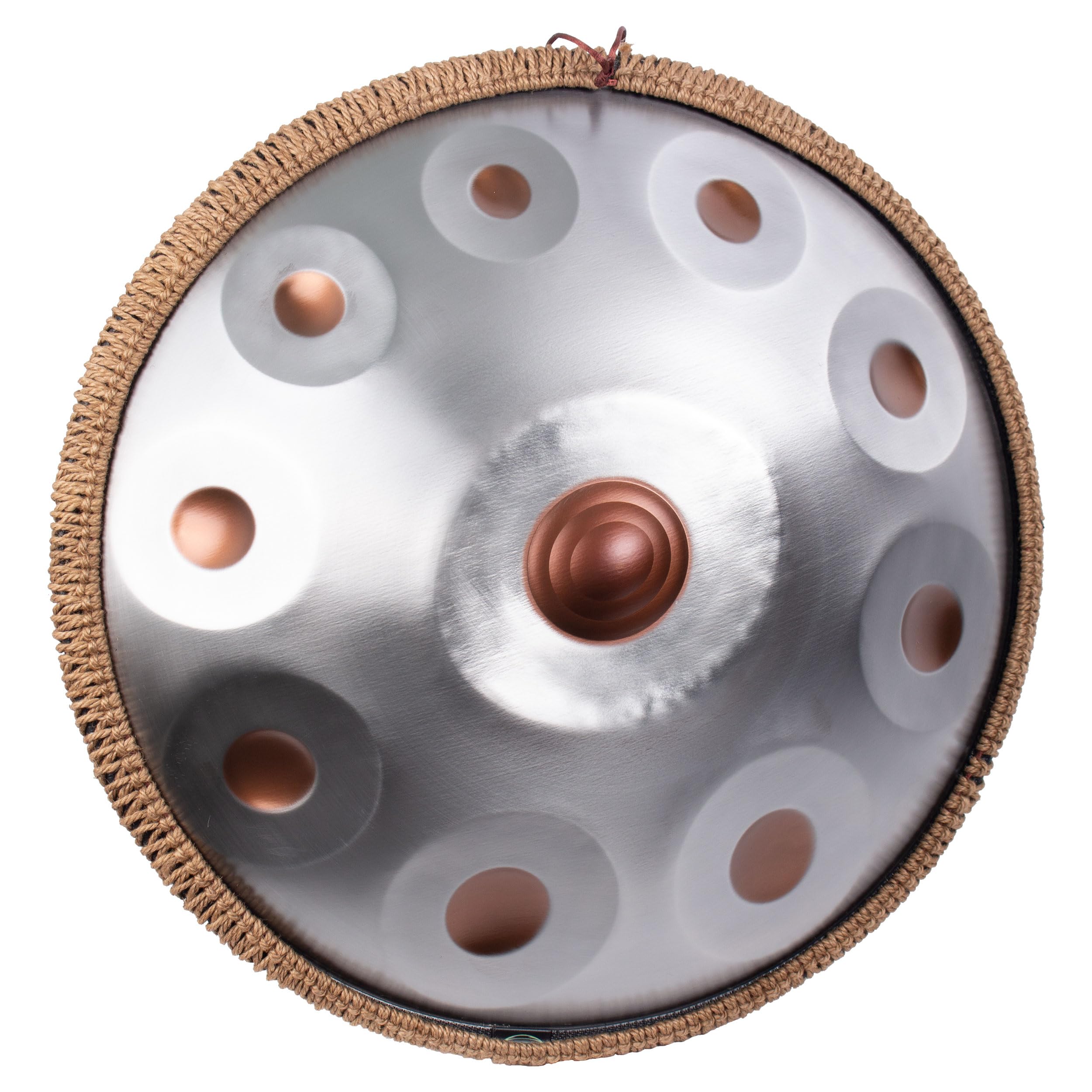 Amkoskr 19 Inch Handpan Drum for Adults, Premium D Minor Kurd Handpan Instrument with 10 Precision-Tuned Notes, 432HZ Hand Pan Drum for Beginner's Performance