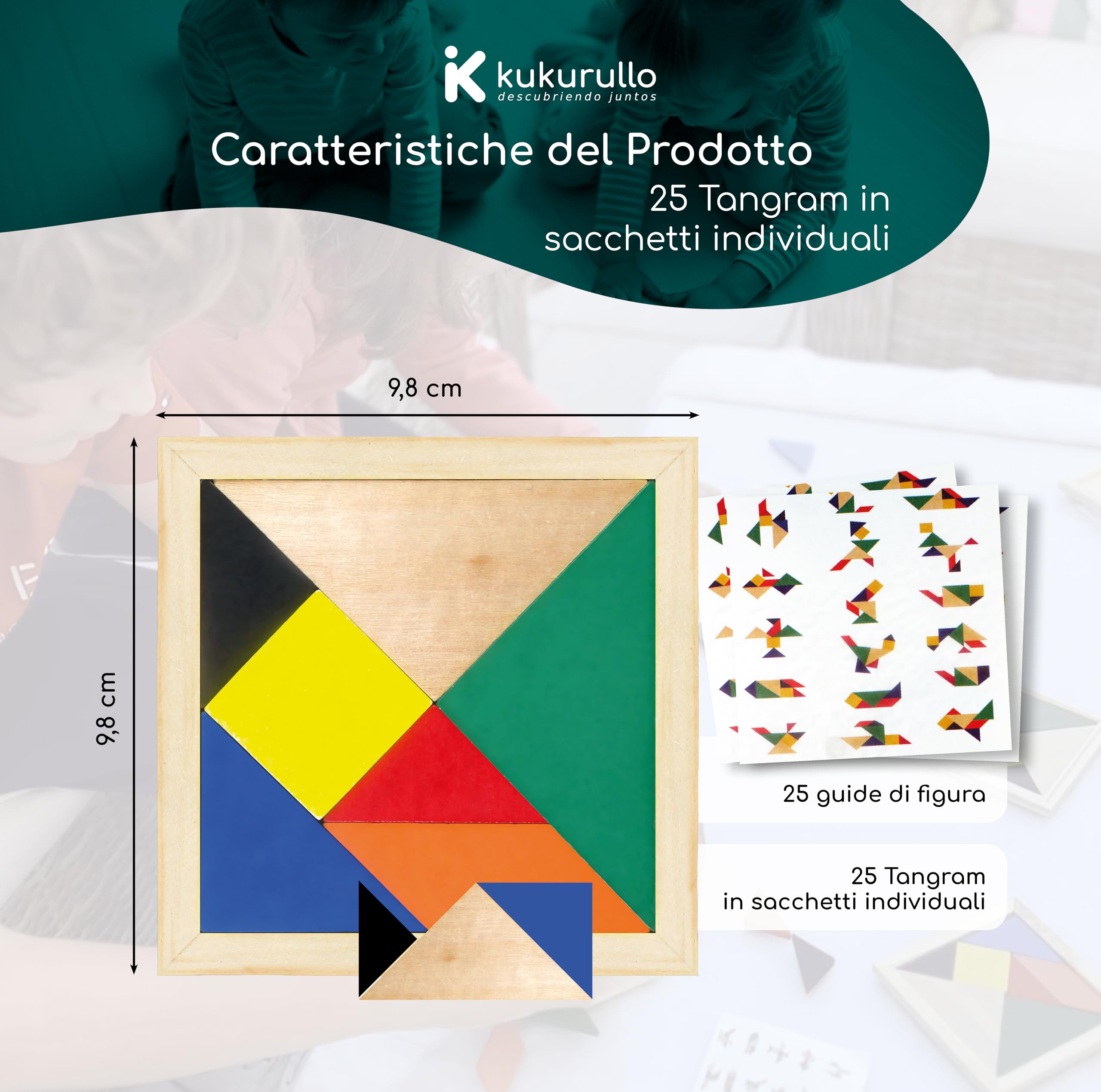 Tangram Bambini Pack 15 - Giochi Educativi | Regalini Fine Festa Compleanno | Gadget per Bambini