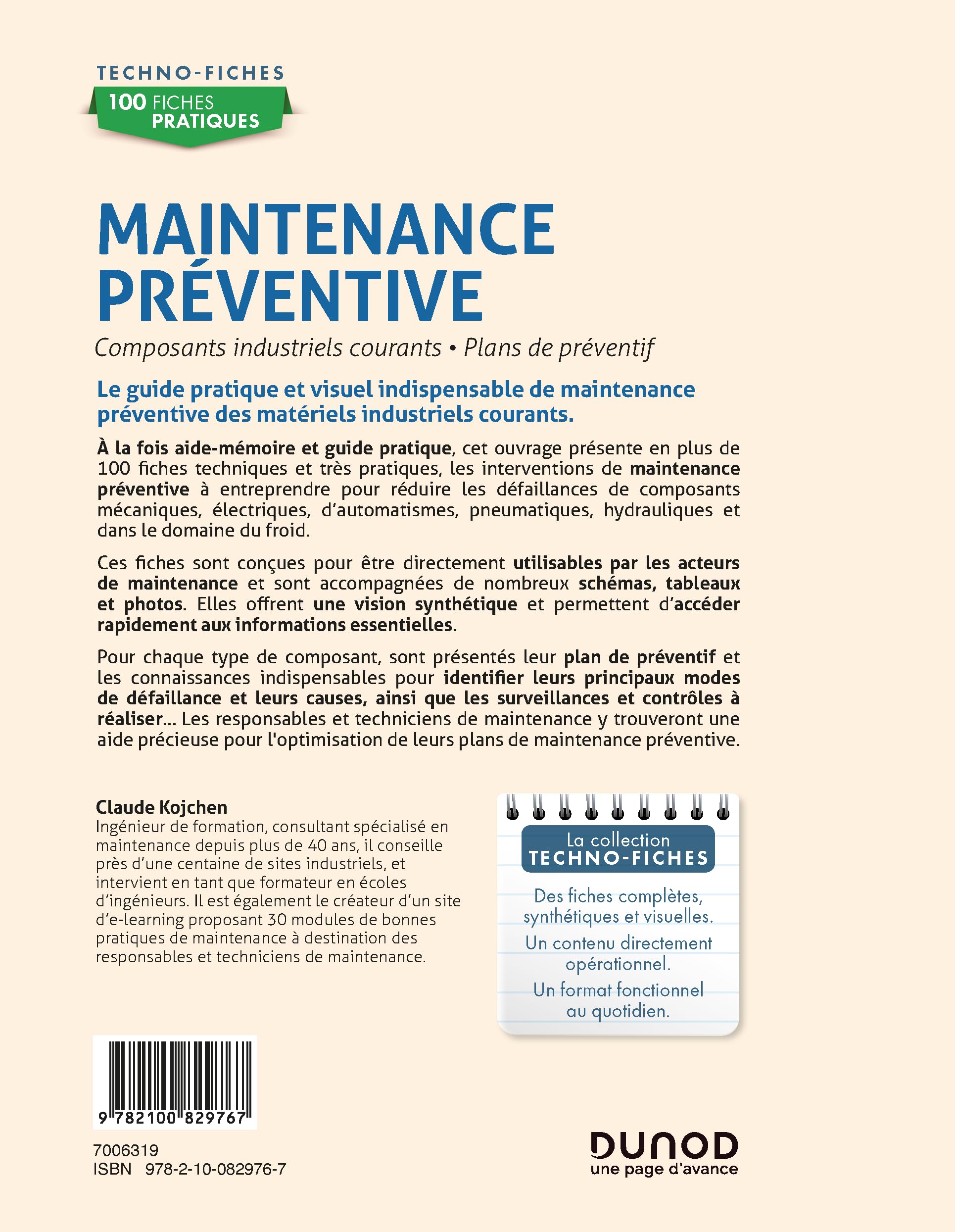 100 fiches pratiques de maintenance préventive: Composants industriels courants, plans de préventif