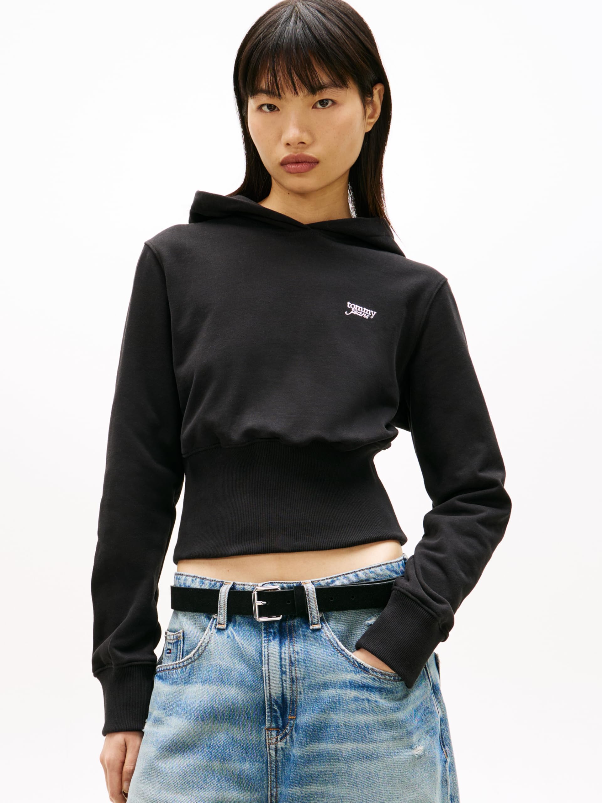 Tommy Hilfiger TJW SLIM SILVER SCRIPT HOODIE Sweatshirt Kadın