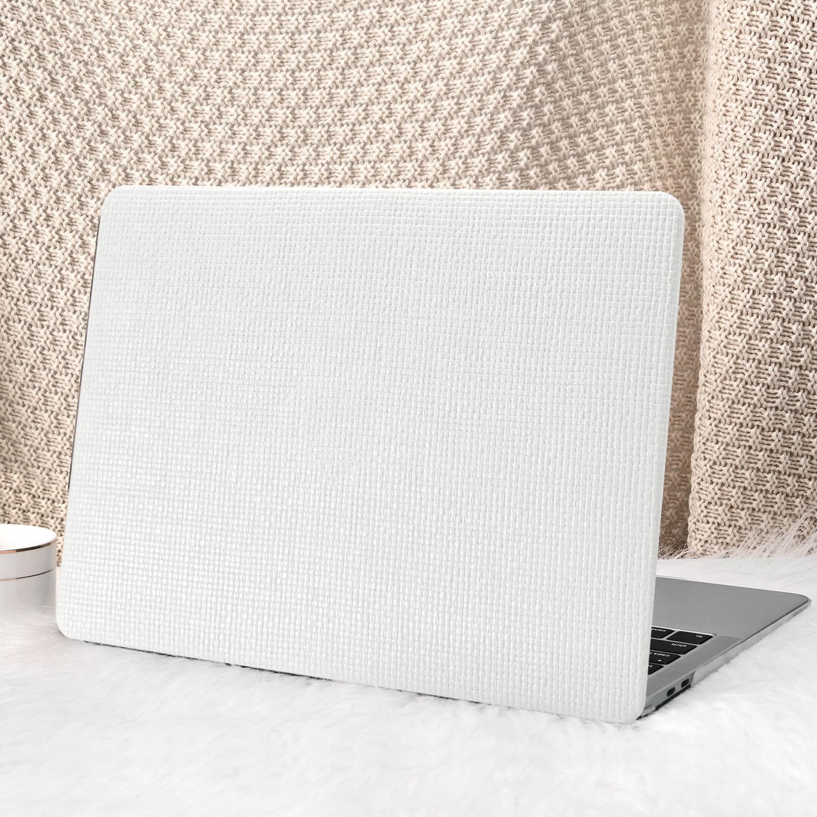 Seorsok Compatible with MacBook Air 13 Inch Case2022 2021 2020 2019 2018 Release A1932 A2179 M1 A2337,Elegant Leather Plastic Hard Shell Case with