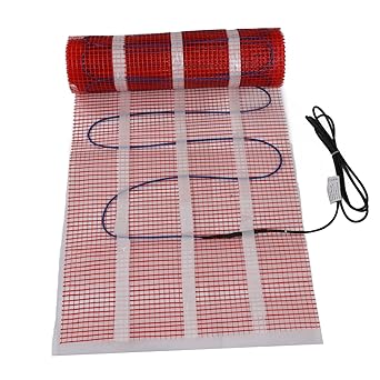 Kufoo Floor Heating System Large Size PVC Floor Heating Mat 2.5m Power Cord with Home Thermostat (6 900W)