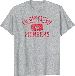 Cal State East Bay Pioneers Vintage Gray Officially Licensed T-Shirt