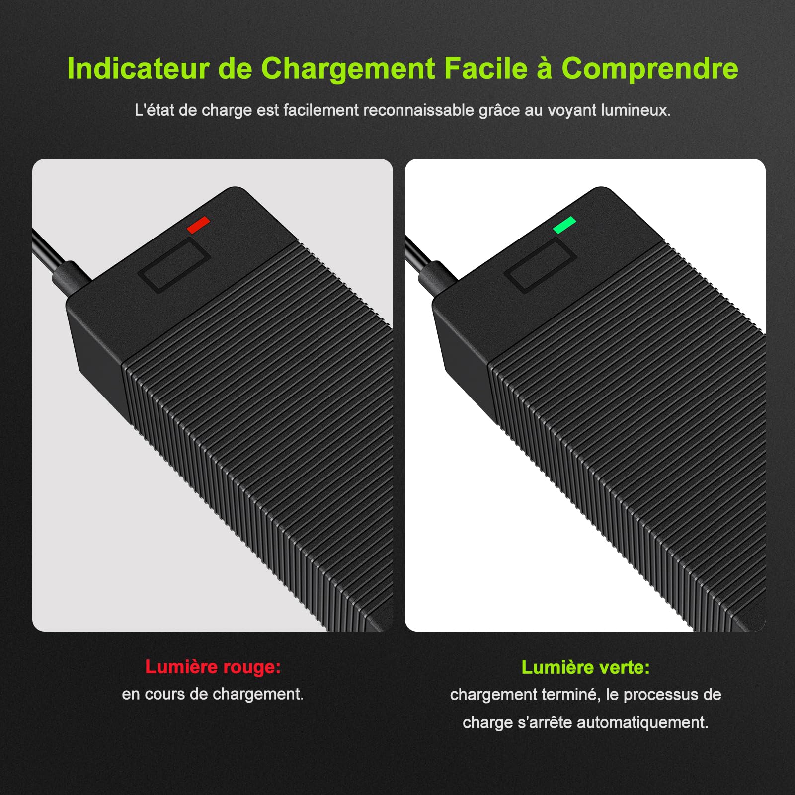Chargeur trotinette Electrique 42V2A xiaomi Chargeur Trottinette pour ninebot pour Xiaomi M365, Pro, Pro2, Mi 3, 1S, Ninebot E/F/G Series 84 W, Prise DC-8 mm
