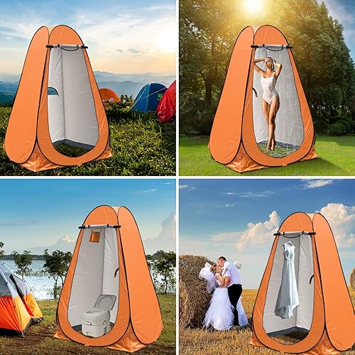 Miniatura 3 de Anngrowy Pop Up Privacy Shower Tent - Portable Outdoor Camping Bathroom Toilet Changing Dressing Room - UPF40+ Waterproof