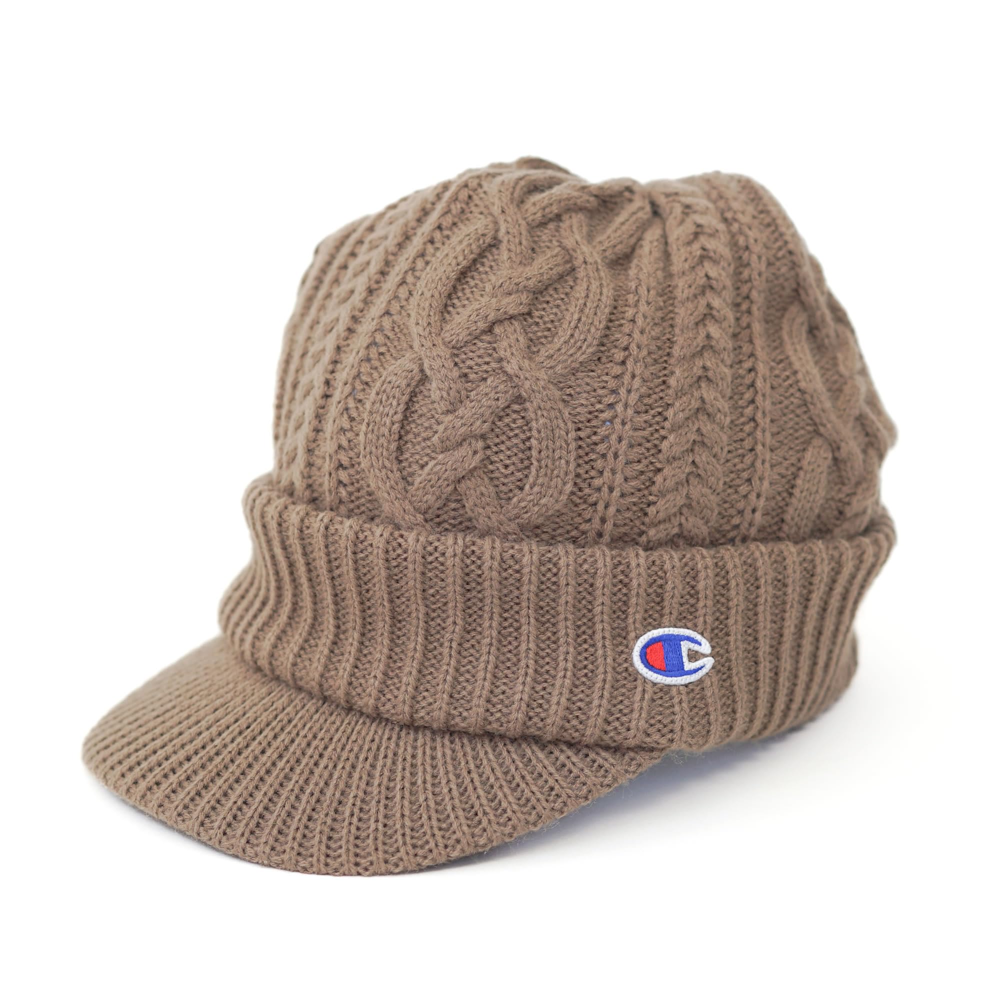 Amazon | Champion(チャンピオン)ニットキャスケットつば付きニット帽