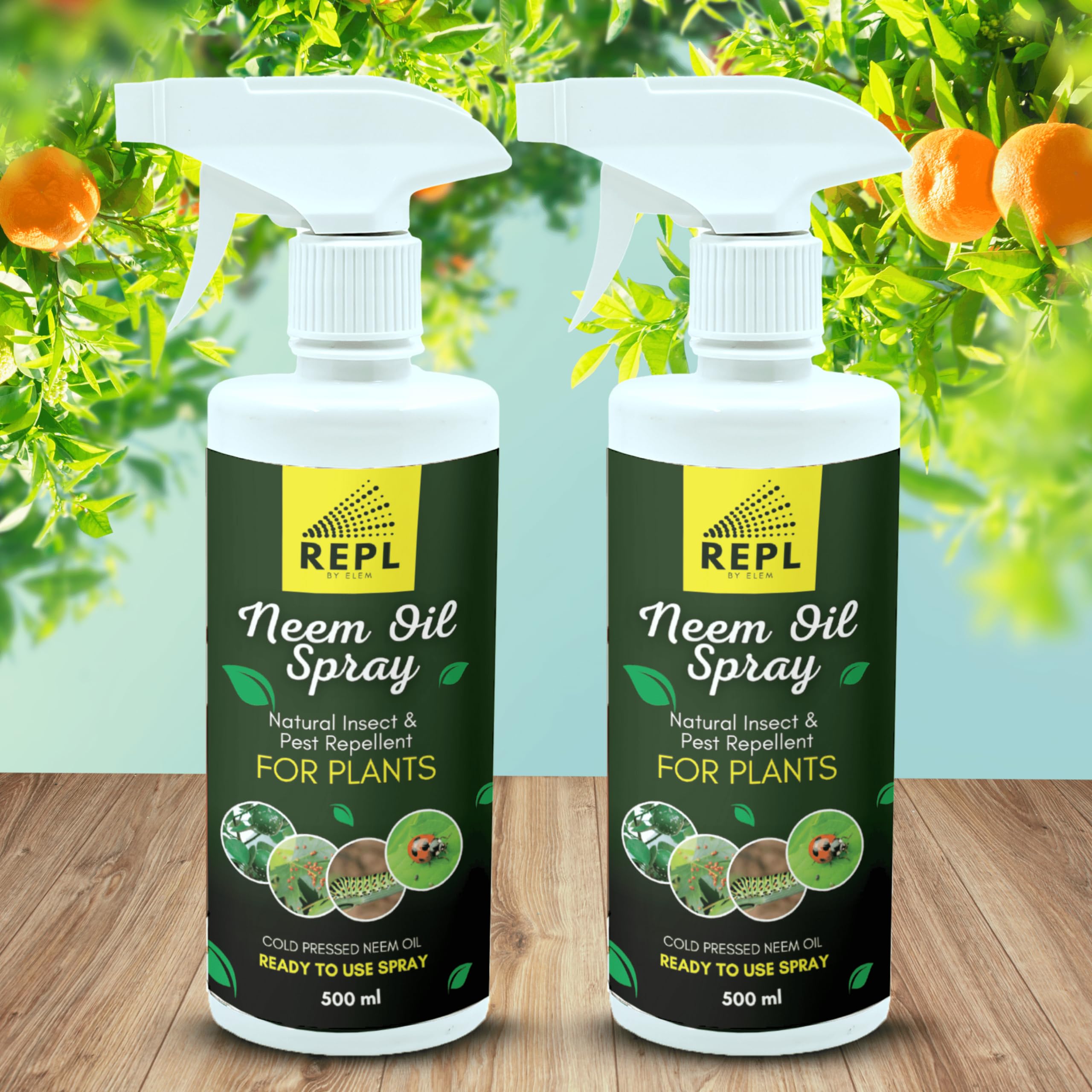 ElEM Neem Oil Spray Natural Insect Repellent Spray For Plants | Mealy bugs spray for plants | Fungus Repellent for plants home| Repels Fungus, Mites, Flies | Mealy bug buster | 500 X 2 ml | Pack of 2 (B0D7MNVK9Y) Amazon Price History, Amazon Price Tracker