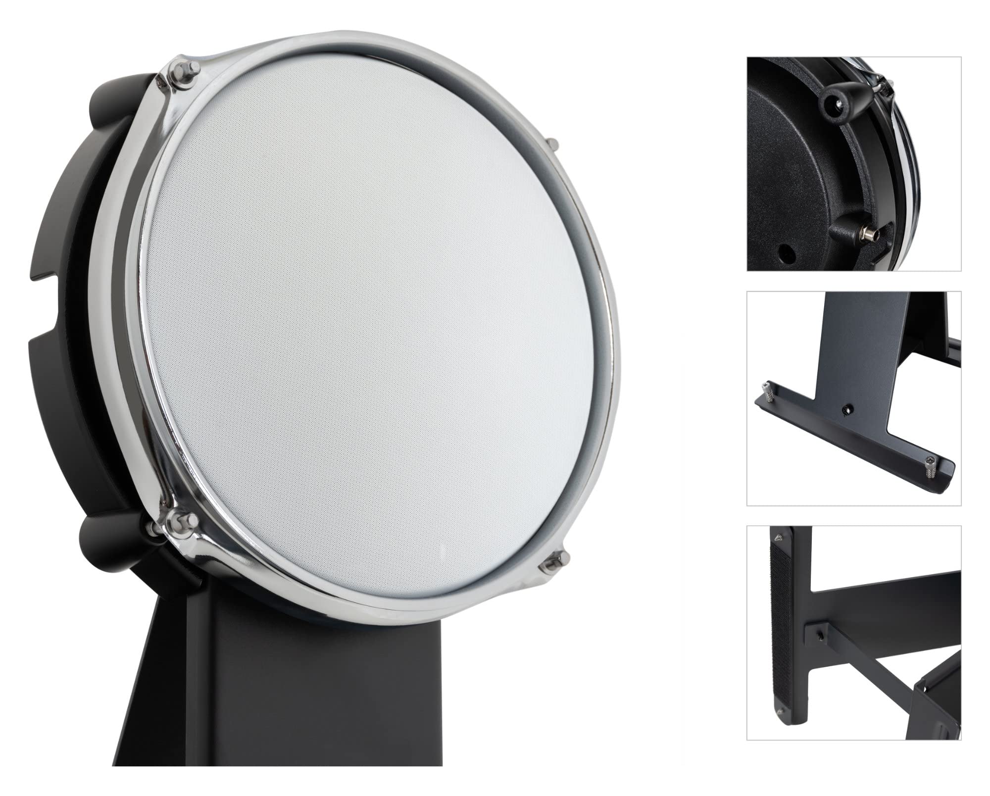 XDrum BDMP-08 8" Kick Pad con Set Meshhead - Espansione o sostituzione per kit E-Drum - 8" Mesh Head - Stabilità garantita da spuntoni - Compatibile con Roland - Include pedale singolo