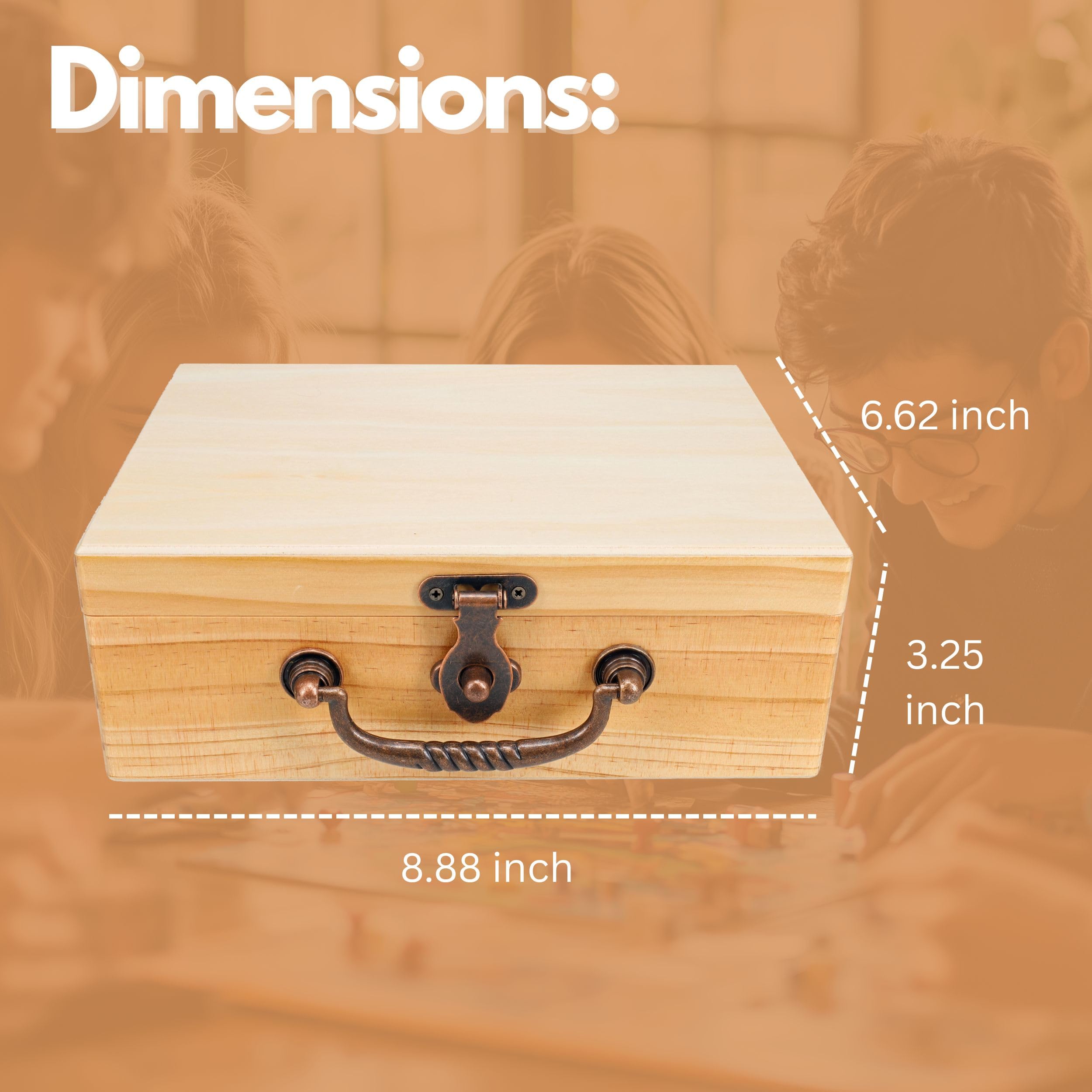 WE Games Lot de 6 dominos en bois naturel pour adultes, couleur ivoire, jeux de société classiques, jeux de carrelage