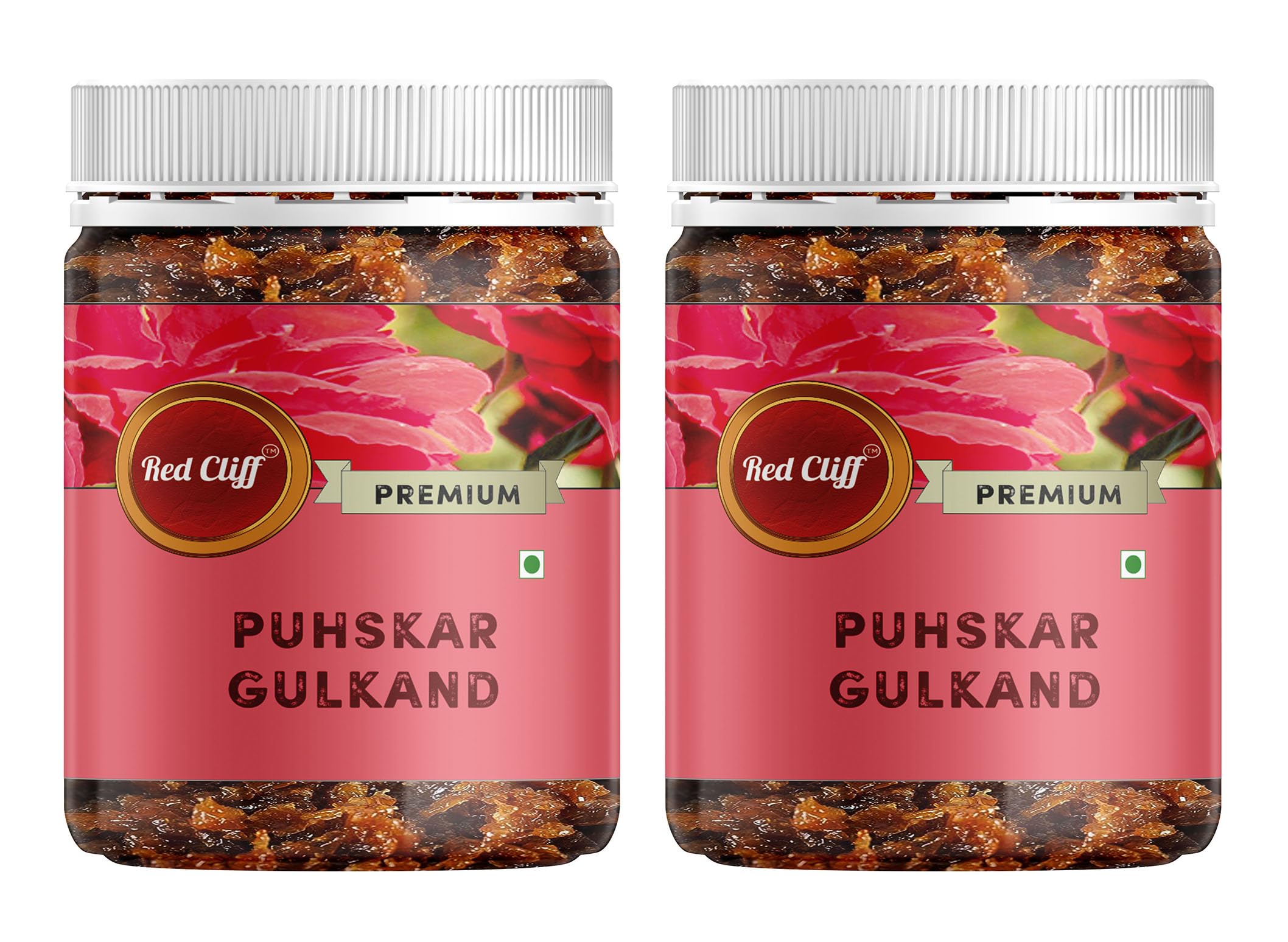 RED CLIFF Natural Pushkar Gulkand (Rose Petal Jam), | HomeMade | Natural | Sun Dried | Combo Pack Of 2 | Nature's Coolant | (Pushkar Gulkand | 400gx2 |)