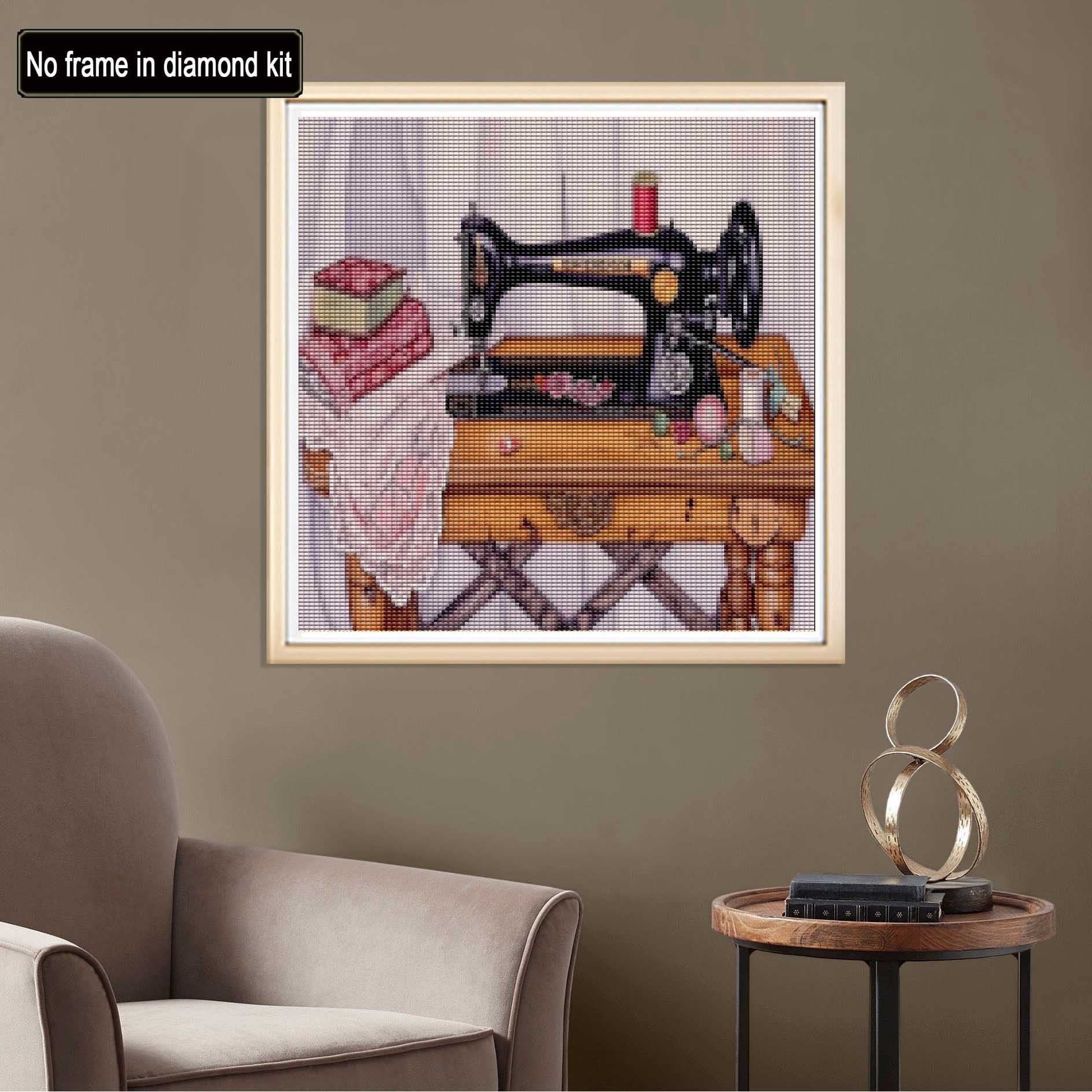 Diamond Painting,Machine À Coudre 5D Diy Diamant Peinture Complet