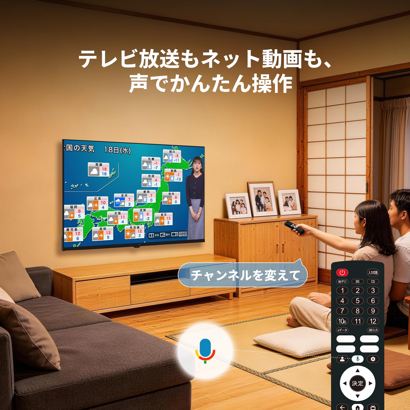 Amazon | FPD 32型 Google TV搭載 液晶テレビ Wチューナー内蔵 地上/BS