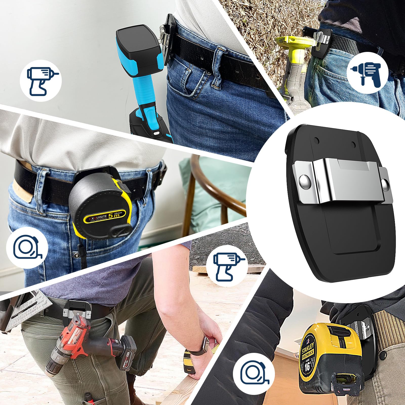Wisboey ClipTech Hubs – 3er-Set Werkzeuggürtelclips Für TOU-CT-Modelle