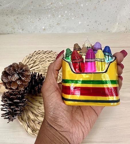 Miniatura 3 de Christmas By Krebs Adornos coleccionables de vidrio soplado para árbol (caja de lápices de 3 34 pulgadas)