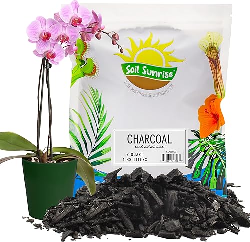 Miniatura 12 de Soil Sunrise Carbón hortícola para plantas de interior (12 cuartos de galón) Aditivo para suelos de madera dura para orquídeas, terrarios