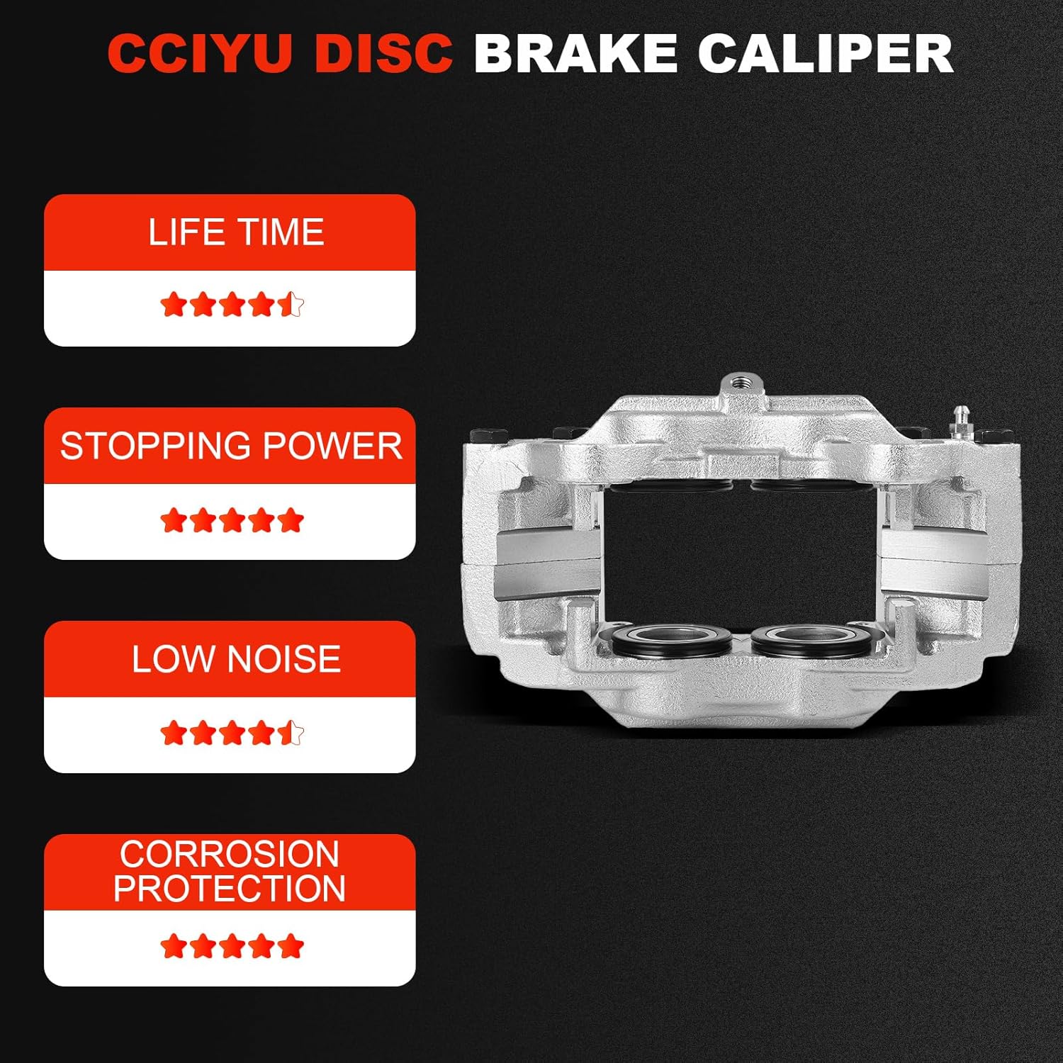 cciyu Front Left Brake Caliper Assembly 185019 2006 2007 2008 2009 2010 For Hummer For H3,2009 2010 For Hummer For H3T