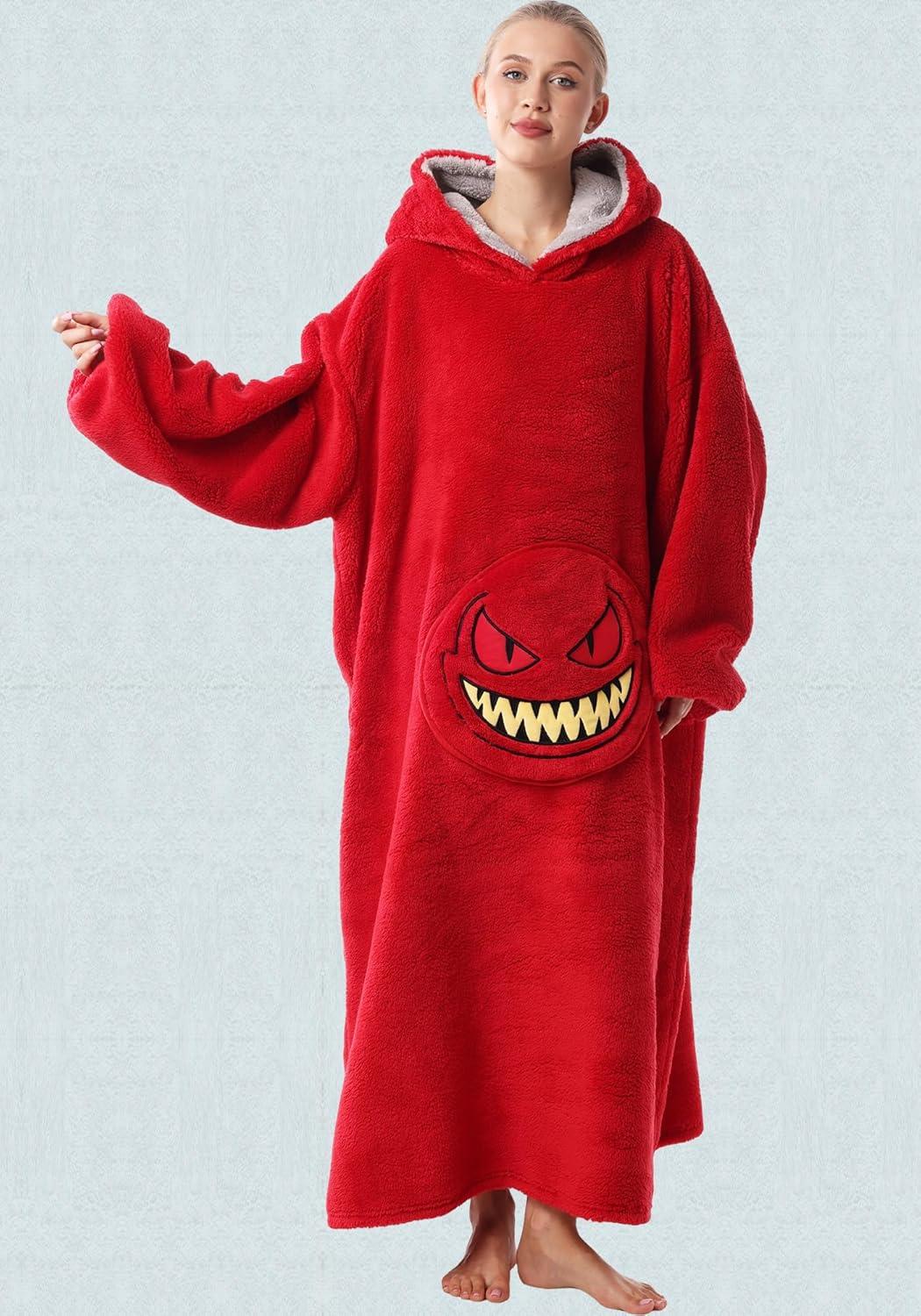 Wearable Blanket Hoodie for Women and Men, Soft Hooded Blanket for Home Lounge - Image 7