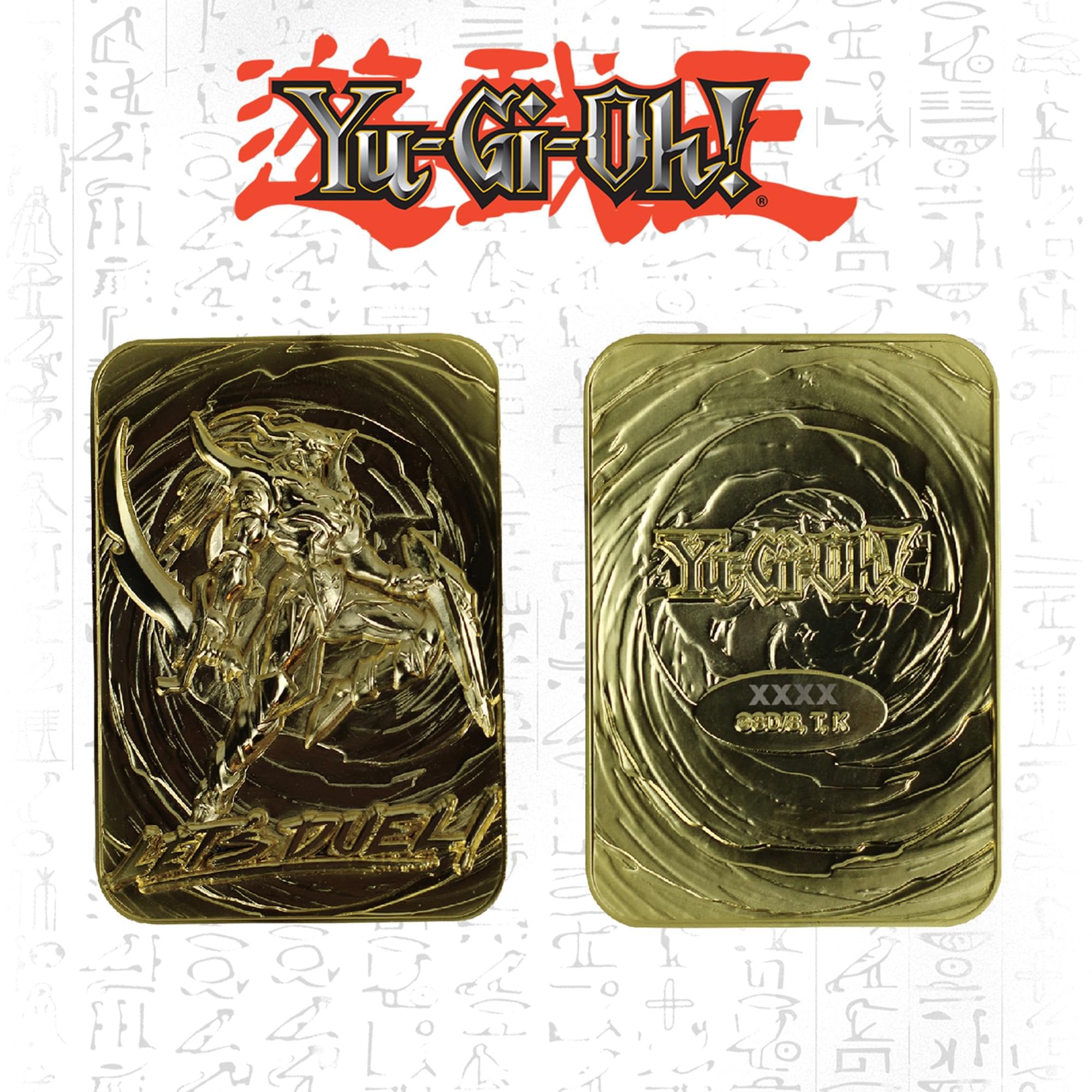 Yu-Gi-Oh! - Tarjeta de Metal chapada en Oro de 24 Quilates con diseño de Soldado Negro Brillante