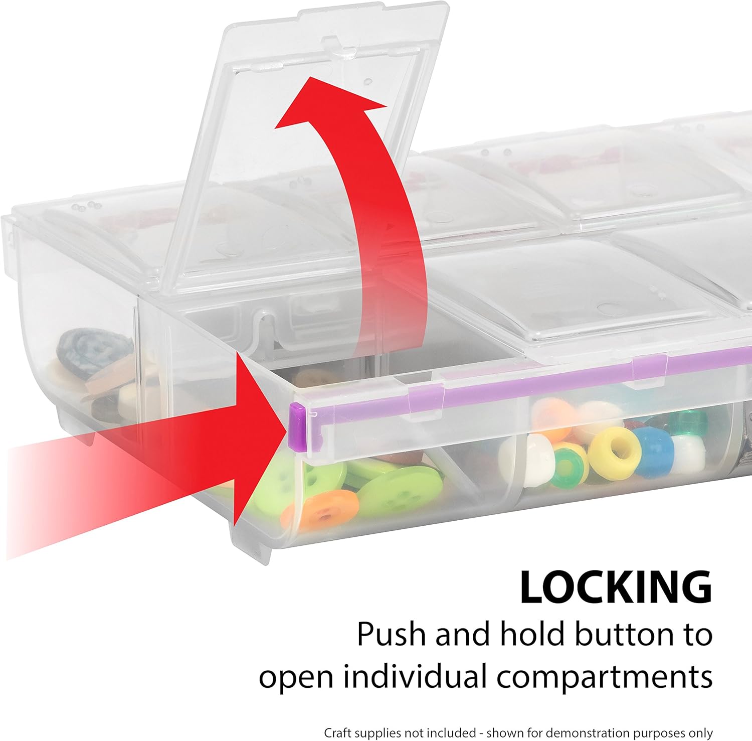 CRAFT MATES Bead Organizer and Plastic Storage Containers for Crafts