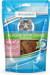 bogar, Bogadent Dental Sticks für Katzen, Zahnstocher Katzen-Zahnpflege, Katzensnacks zur Zahnsteinvorbeugung, Chips für Katzen, Mit Fisch, Fleisch, Früchten und Mineralien, Katzenzubehör, 50 g product image