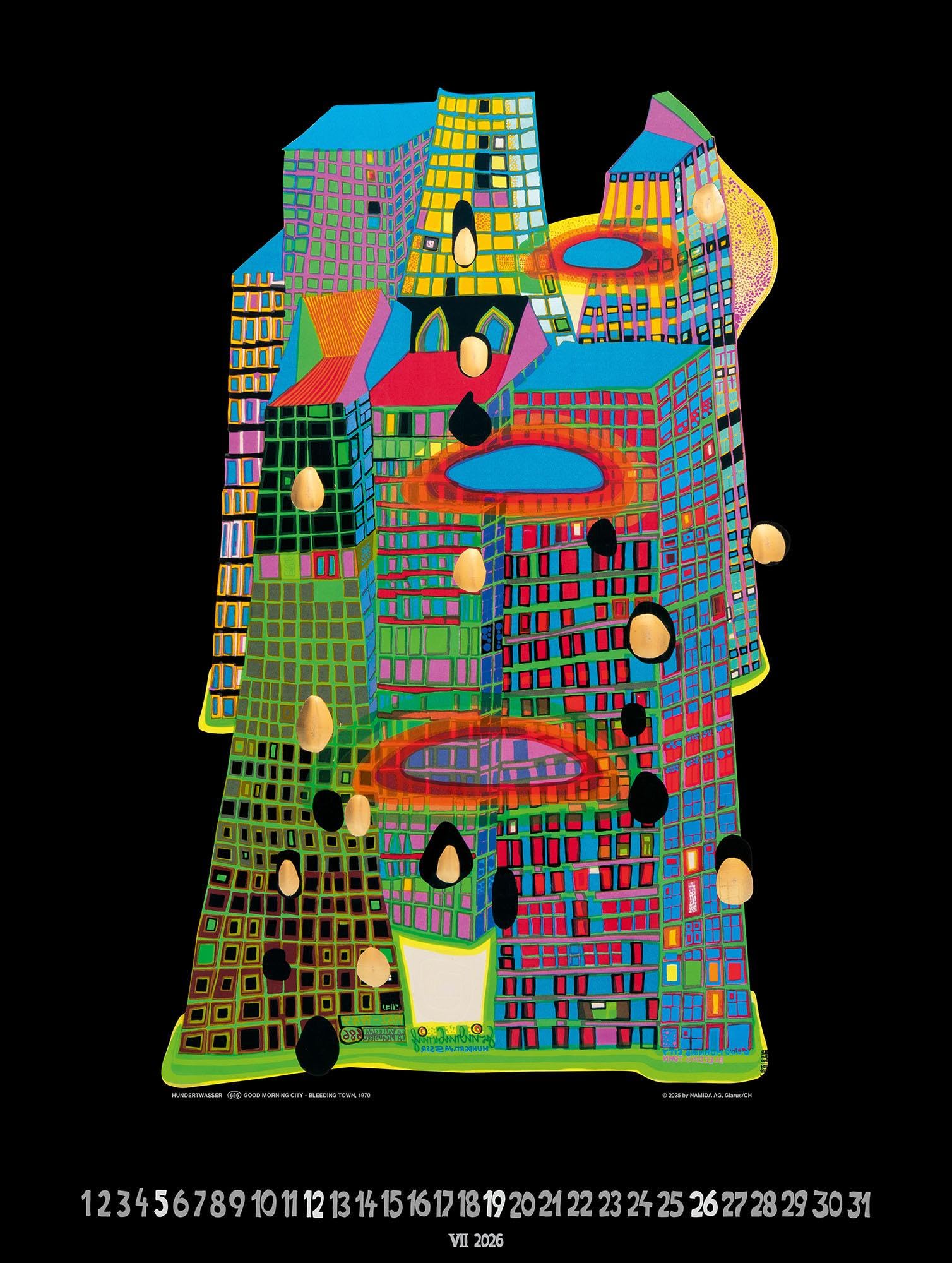 Großer Hundertwasser Art Calendar 2026: Limited Collectors Edition