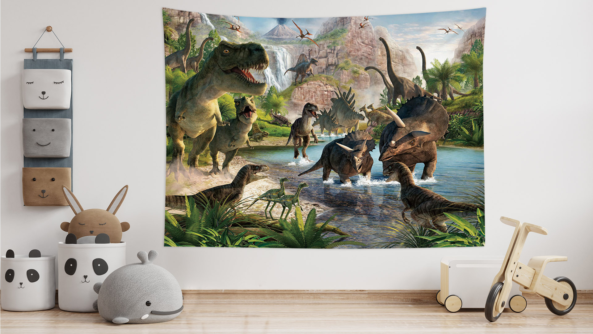 LB Tapisserie Murale Drôle De Dinosaure Tenture Murale