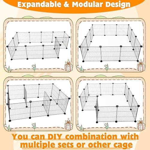 Miniatura 5 de Corralito de juego extra grande para interiores, 11 pies cuadrados C & C, hábitat de jaula de conejillo de indias, corralito de animales pequeños