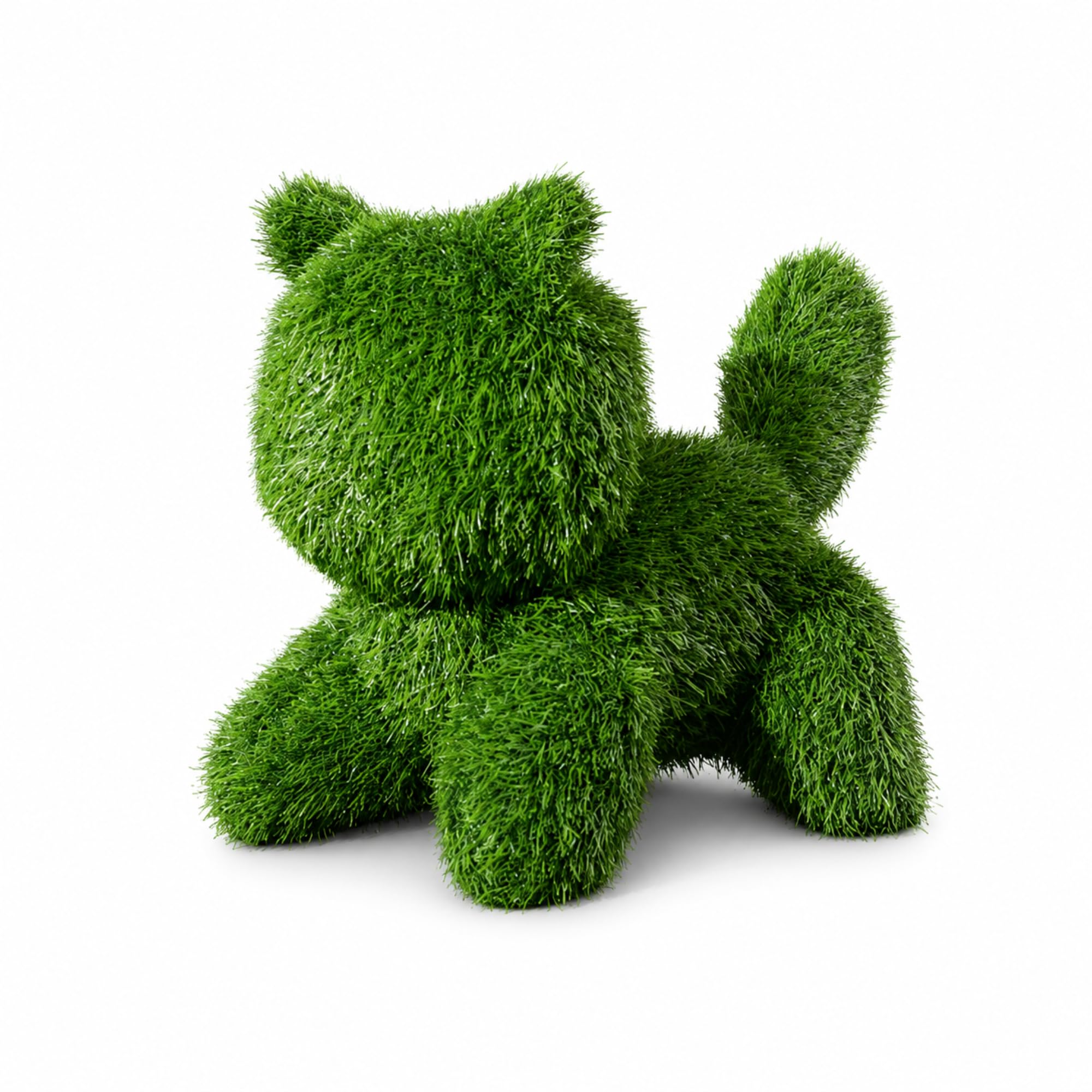GBS Artificial Grass Cat – 45cm Tall Garden Ornament for Outdoor Decor, Cute Cat Statue for Patio, Lawn, Balcony & Yard – Weather & UV Resistant Grass Animal Decoration – Fun Garden Sculpture for All