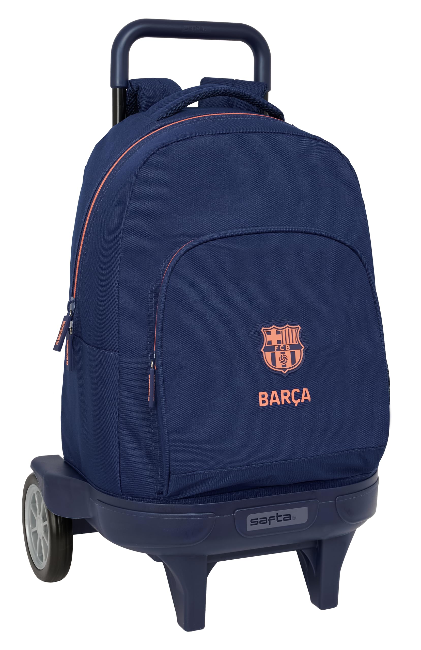 F.C.BARCELONA 2ª EQUIPACIÓN - Mochila Grande con Ruedas, Compact Evolución, Extraíble, Ideal para Niños de Diferentes Edades, Cómoda y Versátil, Calidad y Resistencia, 33x22x45 cm