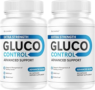 (2 Pack) Gluco Control - GlucoControl Capsules Advanced Support Supplement All Natural Pills Premium Formula BloodSupport Capsulas Multivitamin for Overall Health & Wellness, 120 Capsules for 2 Months