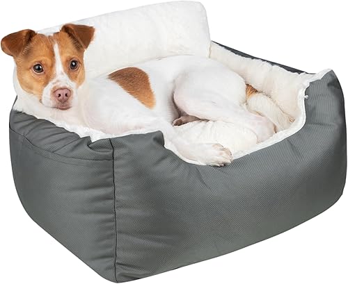 Miniatura 4 de Best Pet Supplies Asiento elevador para mascotas para perro, para automóvil, camión y SUV con cojín de felpa suave con almohada alta y paredes, ropa