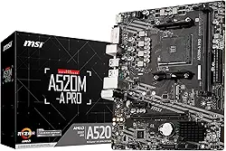 Placa Mãe MSI A520M-A PRO (AM4/2xDDR4/HDMI/DVI-D/M.2/USB 3.2)
