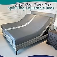 Vista 4 de Kit de convertidor de sábanas ajustadas 3 en 1 con puente de cama unido Twin (XL) a King con juego de correa para sábanas Relleno de huecos