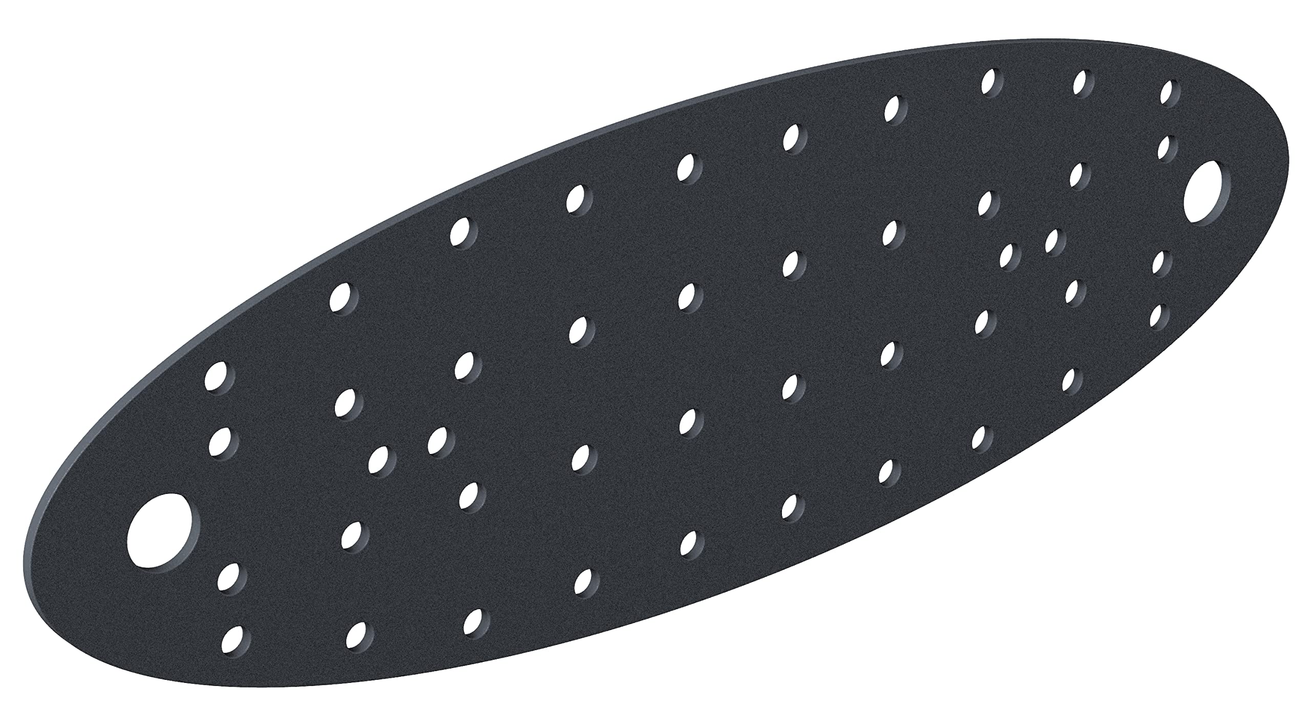Alberts 333829 Piastra Forata, plastificata Grigio Grafite