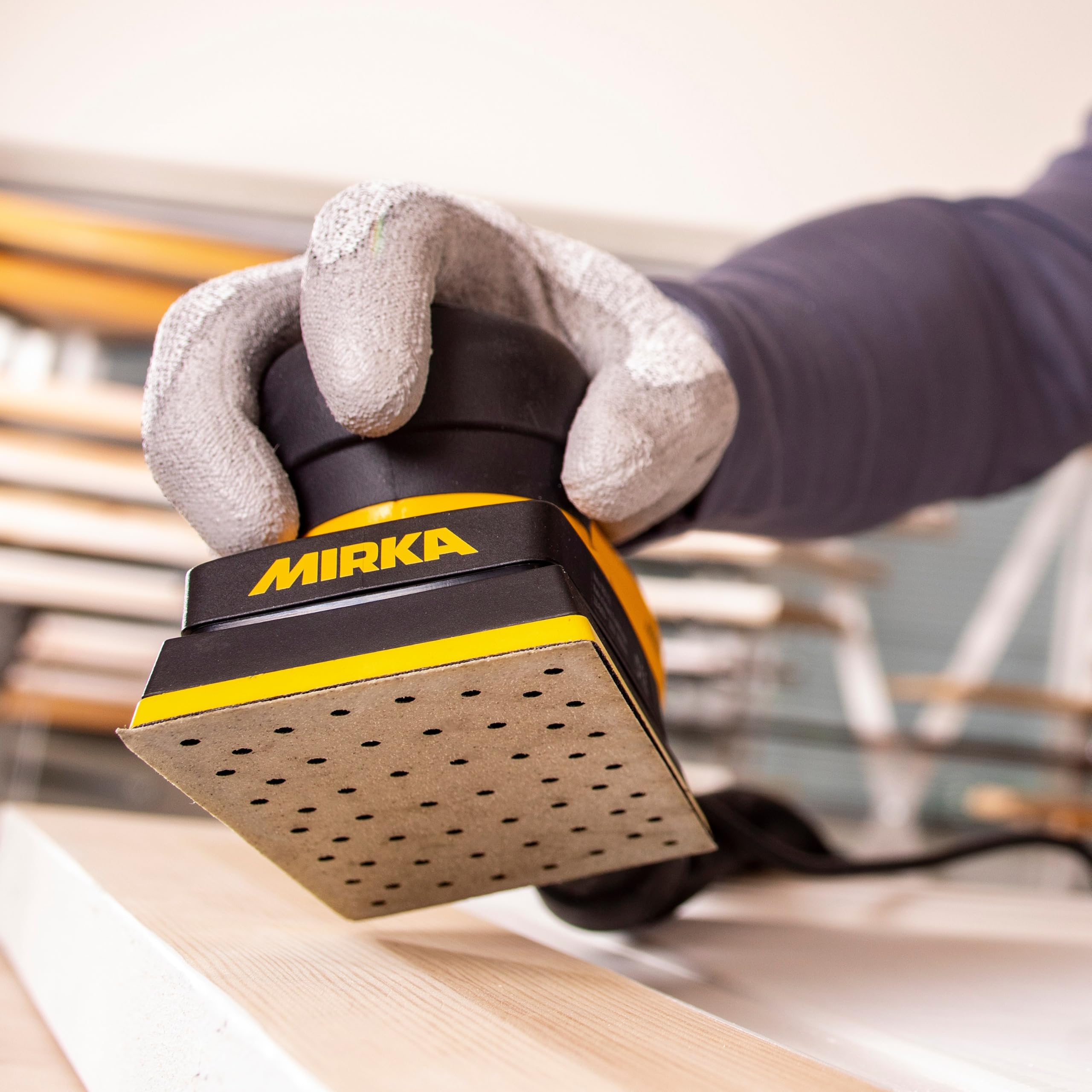 Mirka papel de lija Iridium 93x180mm cierre adhesivo 45 agujeros grano 60 | Papel de lija premium para lacas masillas imprimación madera acero plásticos granulado 60 cierre adhesivo 50 piezas