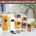 Food Storage Containers with Lids, PRAKI 24 PCS Cereal Storage Containers | Kitchen Pantry organizers and storage Set for Cereal Flour & Sugar Storage, BPA Free, container with Labels & Marker, Black
