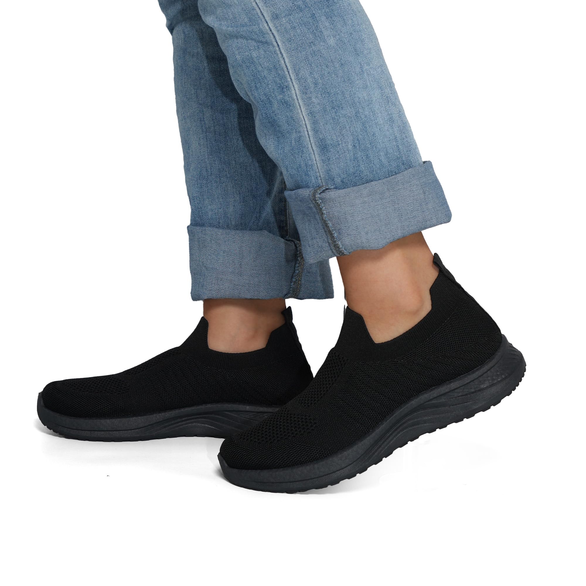 JOMIX Scarpe da Uomo in Tessuto Traspirante Scarpe Casual Slip-On con Suola in PVC Antiscivolo Comode Sneaker per Camminate Sport