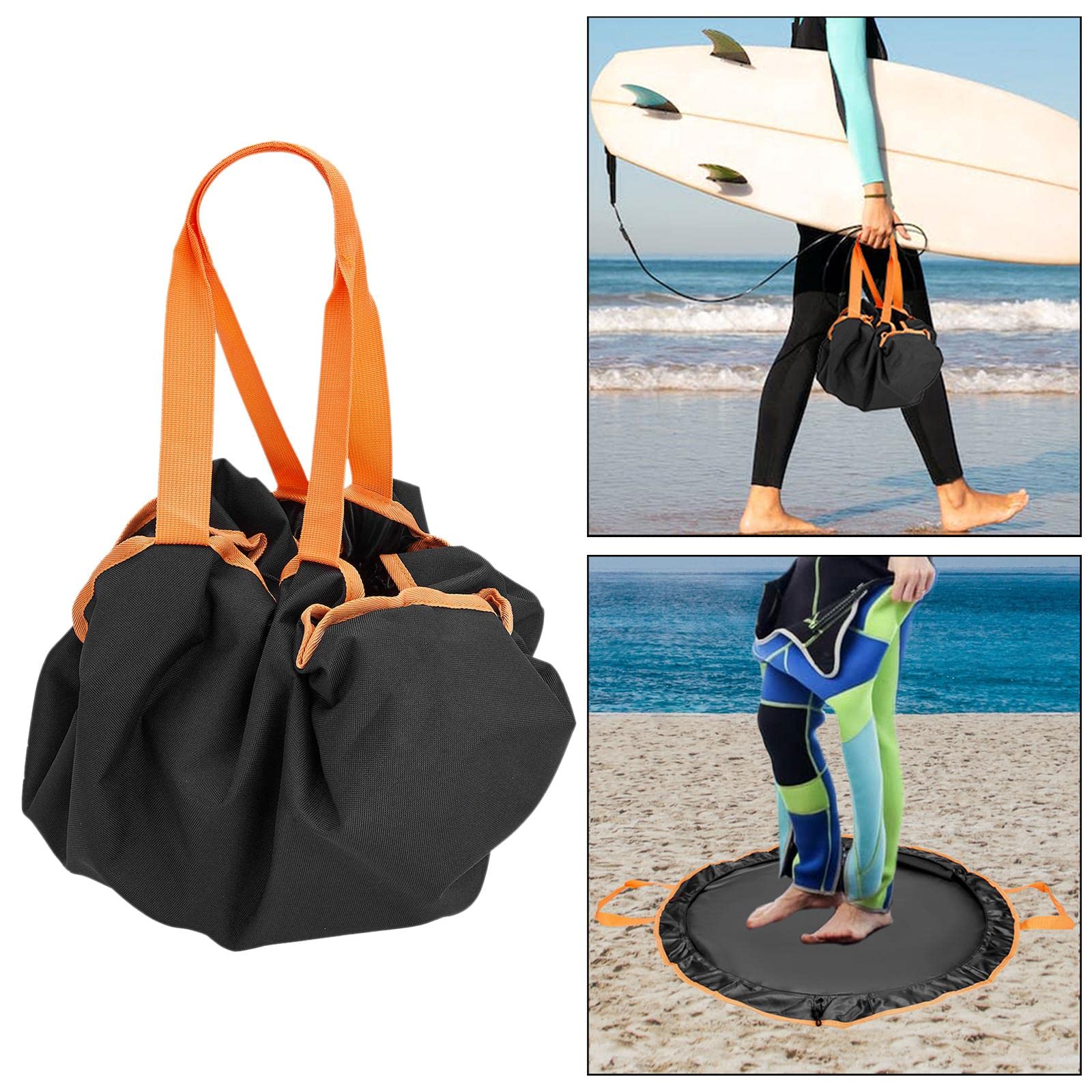 Neoprenanzug Wickelmatte, wasserdichte Outdoor Wickeltasche, Tragbar, Faltbar Und Wasserabweisend, Reisetasche, Oranger Rand