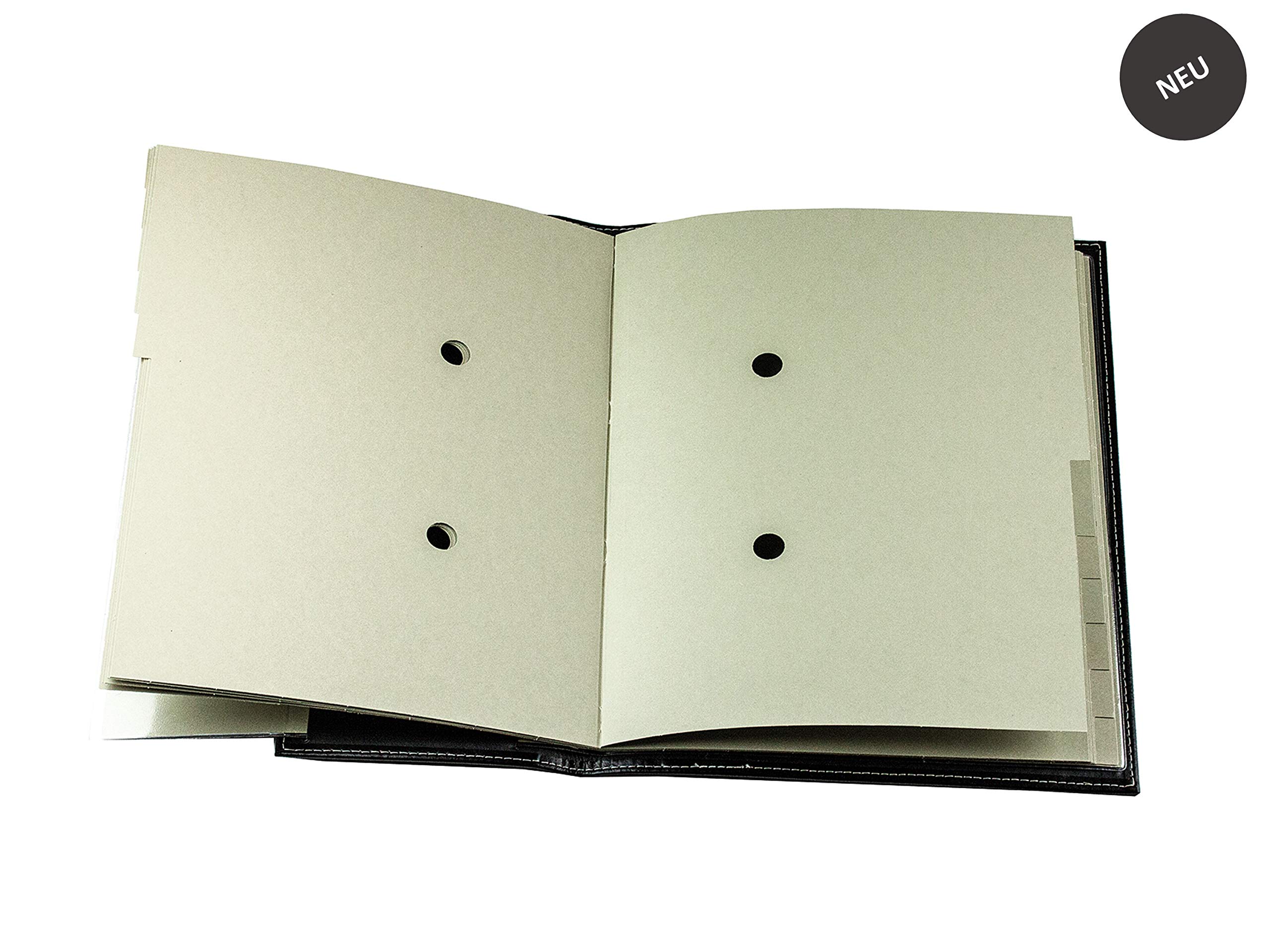 DELMON VARONE - Personalisierbare Ordnungsmappe/Pultmappe DIN A4 Cambridge Top Grain Leder braun - Premium Dokumentenmappe Fächermappe mit 12-teiligem Register (12 Fächer) mit Sichtlöcher