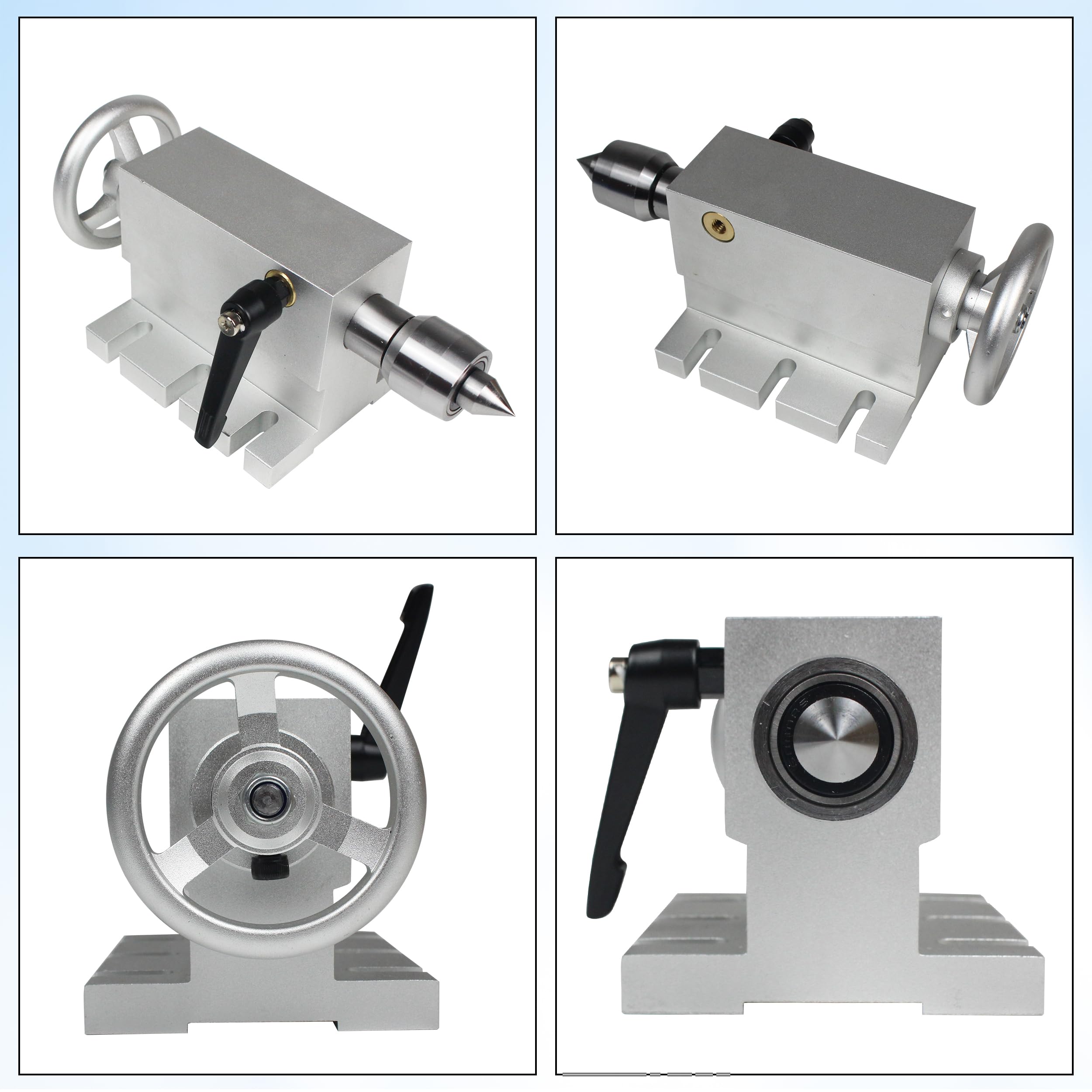 65mm MT2 Tokarka Cent Konik Morse'a Gwintownik 2 Cent Ruchomy z 4 wymiennymi głowicami Do Frezarki CNC 4H Osi, 4 Osi Mohsa MT2 CNC Konik Teleskopowy Skok 50MM