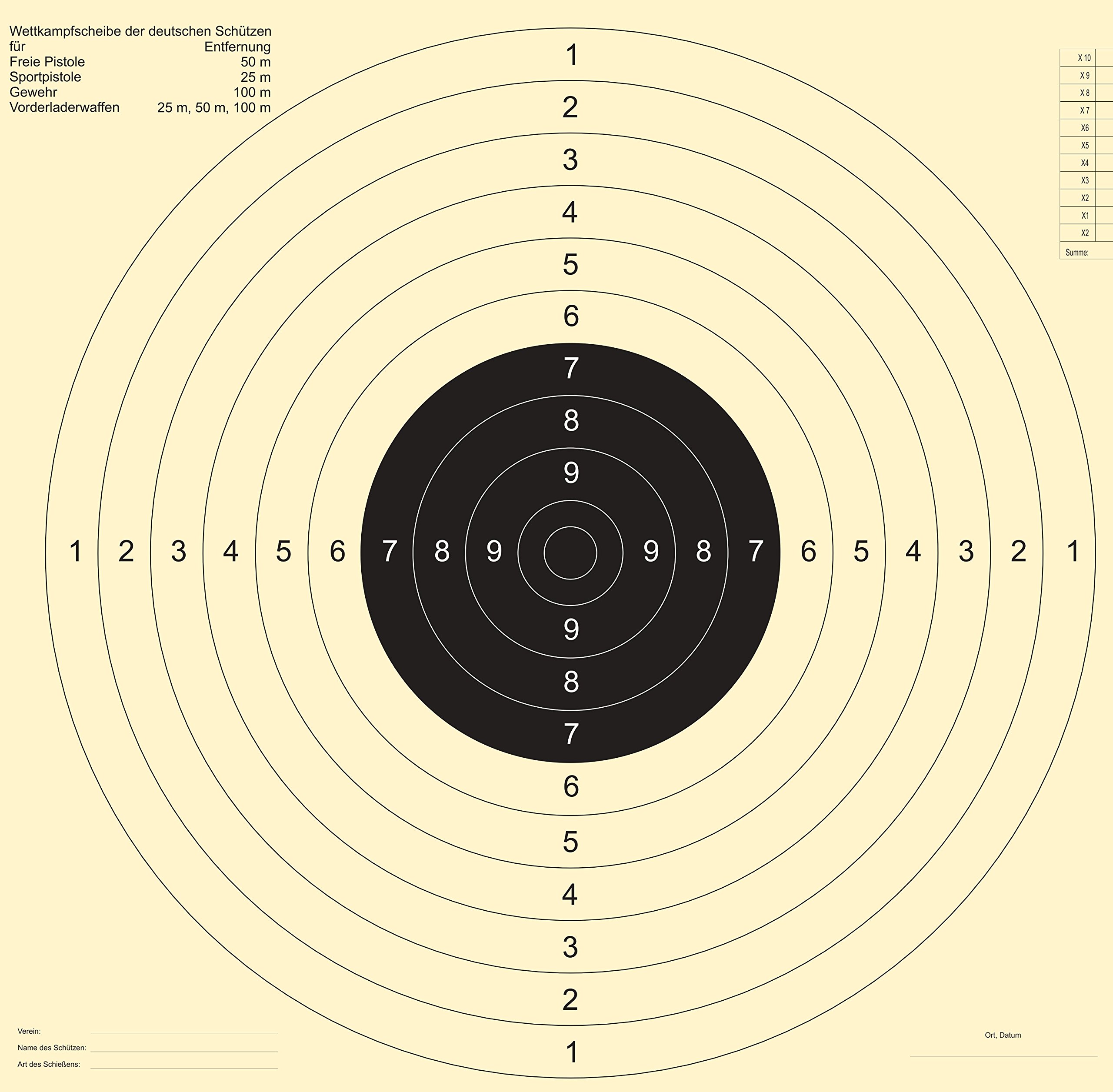 Schleede & Partner Pistolet de Sport précis (env. Dimensions : 52 x 52 cm